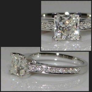Sterling Silver cz engagement ring